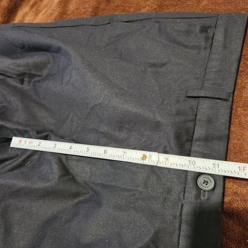 Dockers Khaki Pants Size 36x29 Black Slim Flat Front.  New